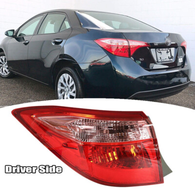 Left Driver Side Outer Tail Light Lamp For 2017 2018 2019 Toyota Corolla L/LE/CE