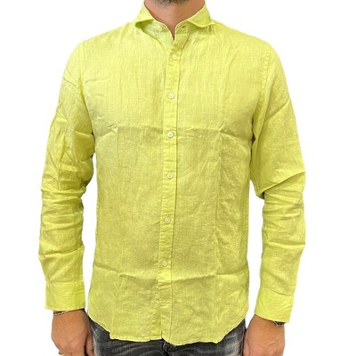 Рубашка из льна Мужская WARREN WEBBER Lime 100% Linen Slim Fit