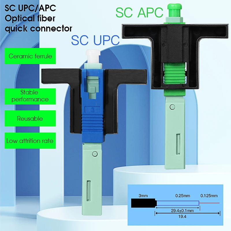 FTTH SC UPC/APC Optical fibe quick connector SC FTTH Fiber Optic Fast Connector