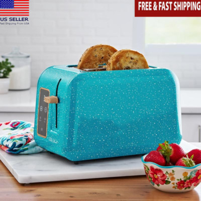 Digital 2-Slice Toaster W/ Touch Display Defrost Bagel Functions High-Lift New