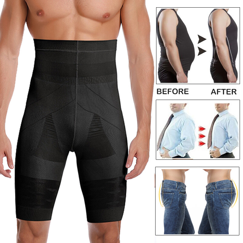Men's Compression HighWaisted Boxer Shorts Tummy Slim Body Shaper