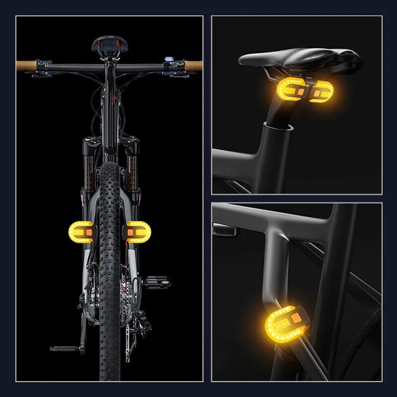 Bike Turn Signal Rear Light LED Bicycle Lamp USB Rechargeable Bike Wireless MTB