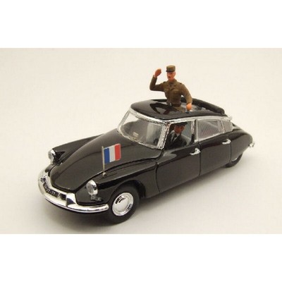 RIO RI4114P CITROEN DS 19 DE GAULLE 1960 W/FIGURE 1:43 MODELLINO DIE CAST MODEL