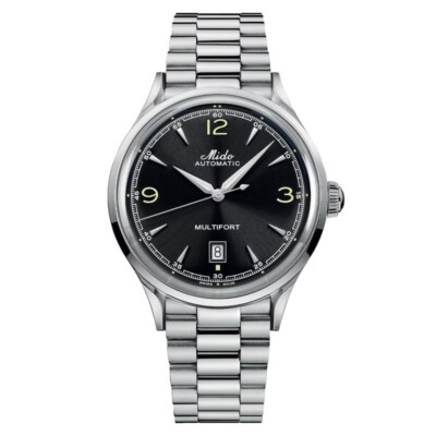 New Mido Multifort Powerwind Black Dial Steel Men's Watch M0404071105700