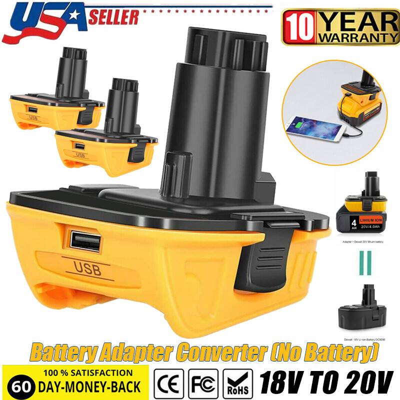 1-4× For DEWALT DCA1820 20V Battery Adapter Converter 18V to 20V Max Li-Ion Tool