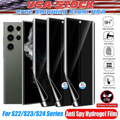 Anti-Spy Privacy Hydrogel Screen Protector For Samsung Galaxy S24 Ultra Plus S23