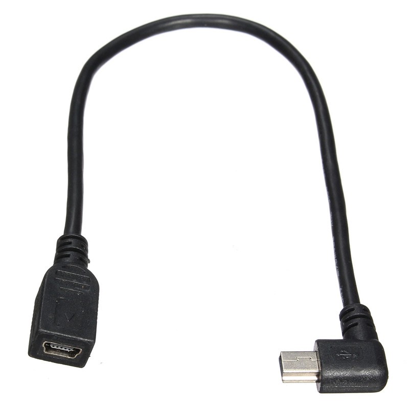 90° Adapterkabel: Micro-USB Stecker (links) Auf Mini-USB Buchse – Für MP3, Kamera & Mehr