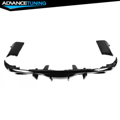 Fits 11-24 Dodge Durango Rear Bumper Lip Diffuser Gloss Black V2 Splitter Guard