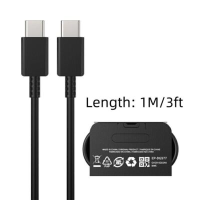 Genuine Xiaomi Mi 100W Car Charger USB Type-C Quick Charge LED Light + 5A Cable