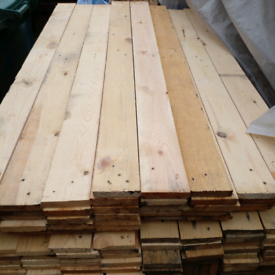 Reclaimed pallet boards 1365 x 100 x 22/20 mm(collection only Rossen