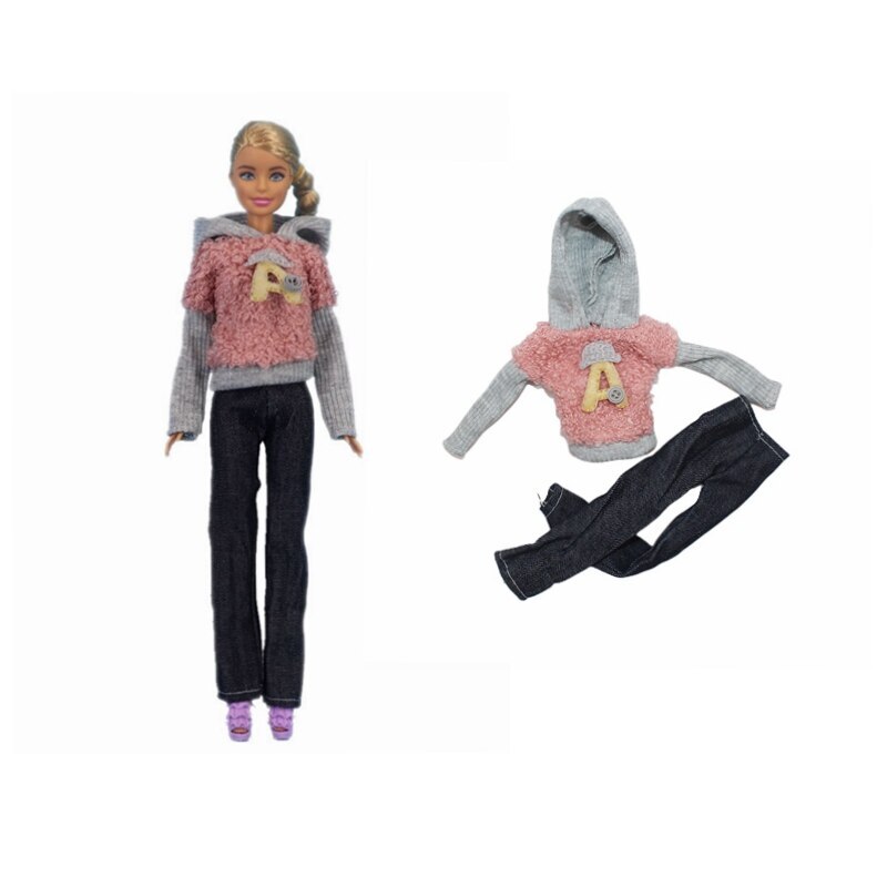 Winterkleidungsset FÃ¼R Barbiepuppe Mode Mantel Oberteil Rock Hose Puppen ZubehÃ¶R