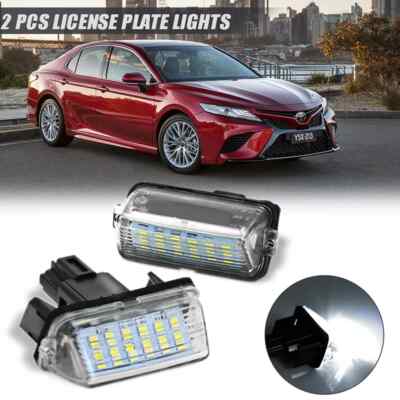 2Pcs Car LED License Plate Light Lamp For Toyota Corolla Camry Yaris Vios Auris