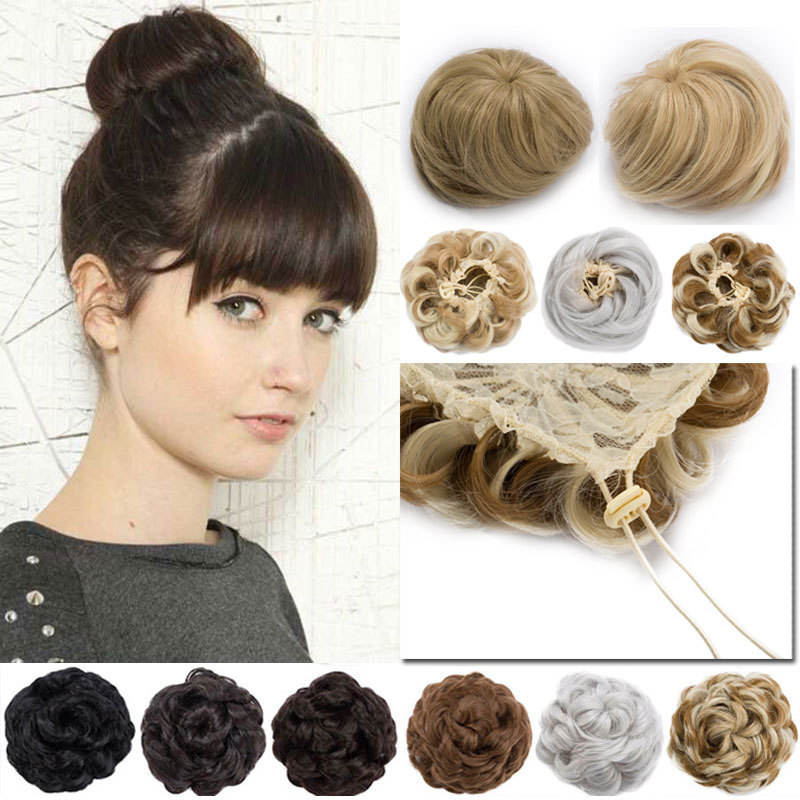100 Soft Clip In Hair Extension For Human Fake Hair Bun