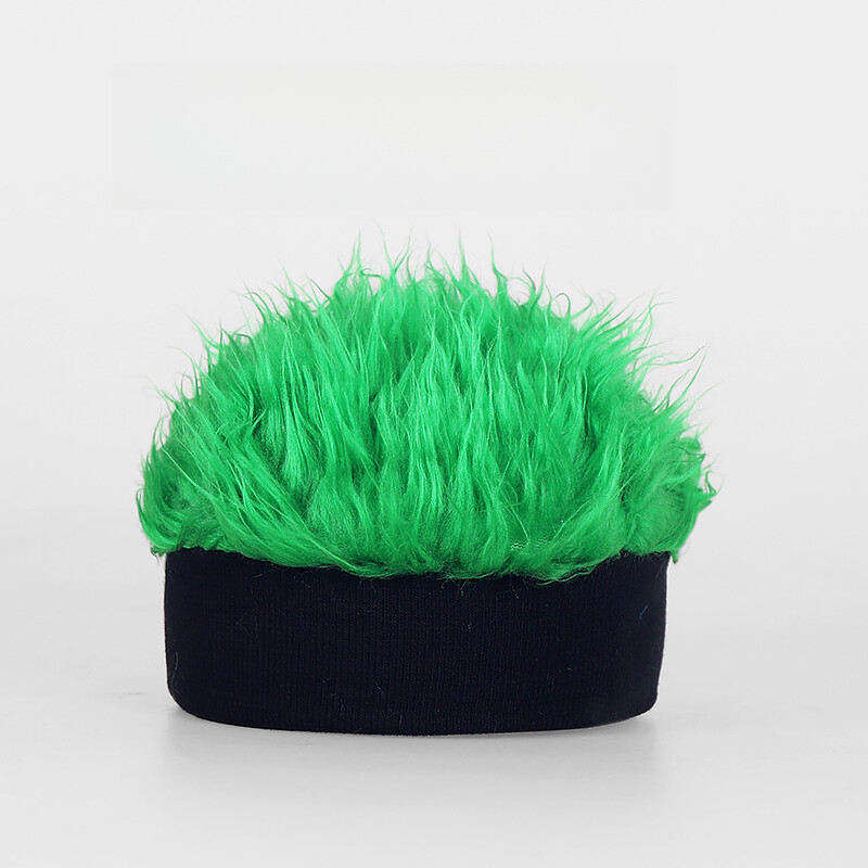 Unisex Men Women Casual Wig Hat Hip-hop Street Dance Cap with Fake Hair wig hat