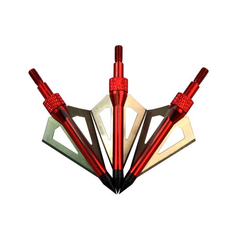 12pcs Broadhead 100Grains Arrow Heads 3 Blades Sharp for Targeting Hunting Deer