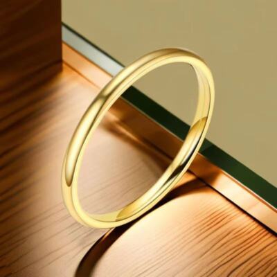  Womens Mens Band Ring Jewelry Silver/gold/rose Gold/black/AB 5/6/7/8/9/10/11/12