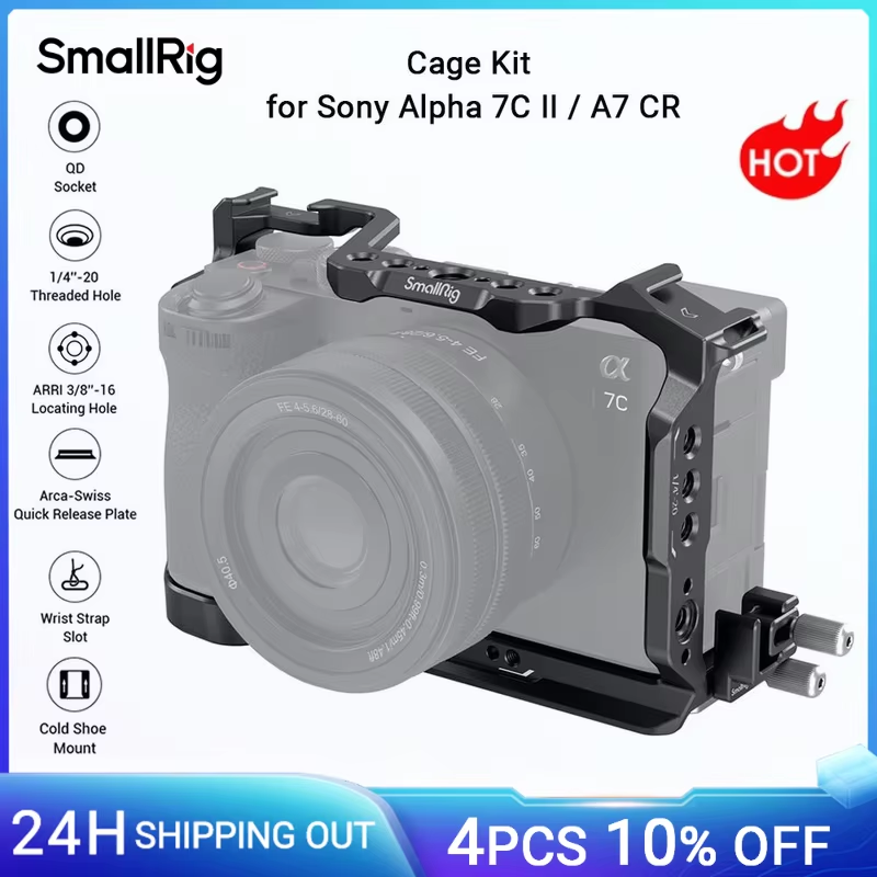 A7C II Cage Kit for Sony Alpha 7C II / Alpha 7CR Built-in Quick Release Plate w