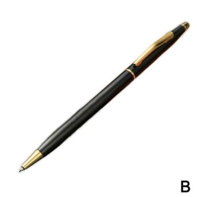 Luxury Full Metal Ballpoint Pen 1mm Black Ink Gel Pen Stationery Office