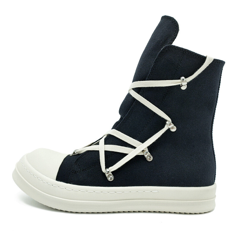 Rick Owens Men's high top cloth shoes casual board shoes platform shoes