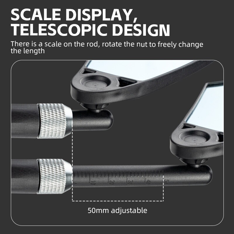 ROCKBROS MTB Bike Rearview Mirror Safe Cycling Rear View Mirrors 360°Convex Side