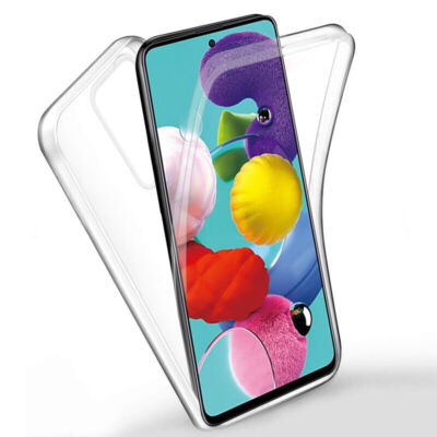 360° Full Cover Clear Shockproof Silicone Front+PC Back Case For  iPhone Samsung