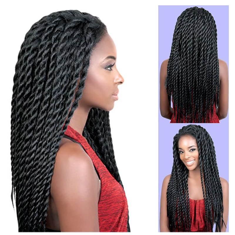 22 Long Lace Front Crochet Braided Wigs For Black Women Full Head