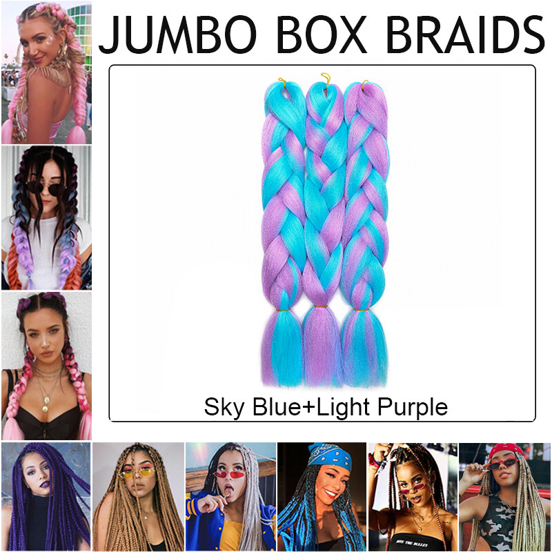 Kanekalon Jumbo Braiding Hair Extensions Afro Ombre Twist Box Braid for Human US