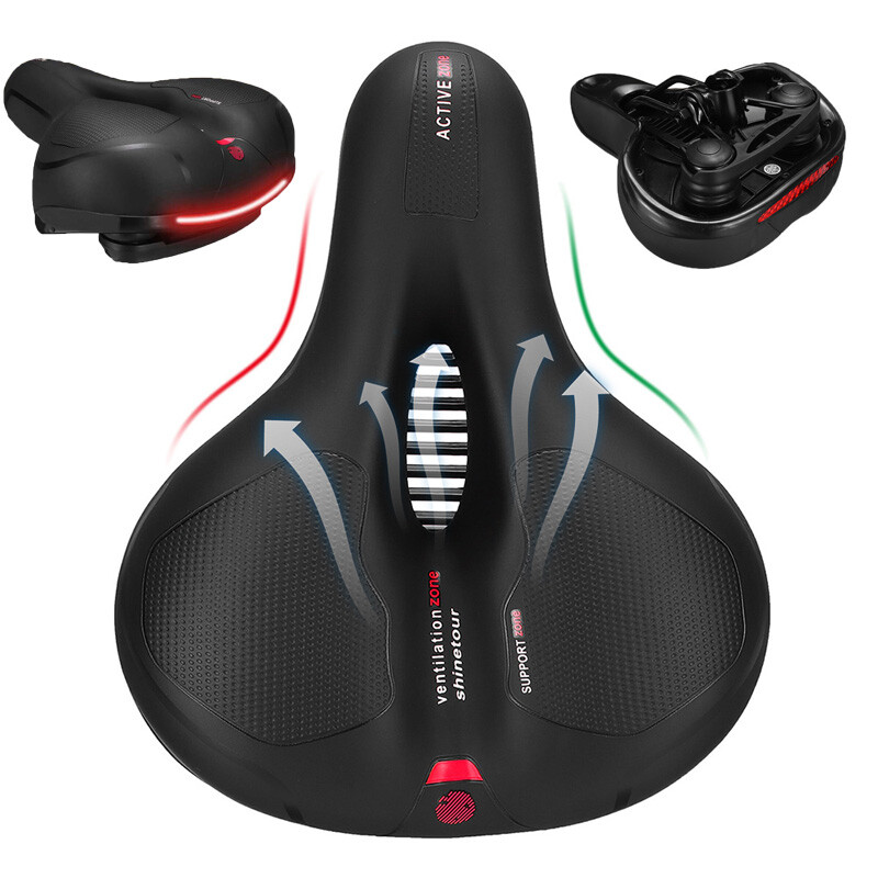 Comfort Wide Big Bum Soft Gel Bike Saddle Bicycle Seat Air Cushion Pad Cycling