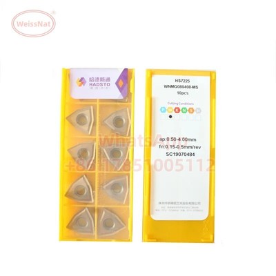 HADSTO WNMG080408-MS HS7225 Carbide Inserts 50PCS WNMG432 For stainless steel