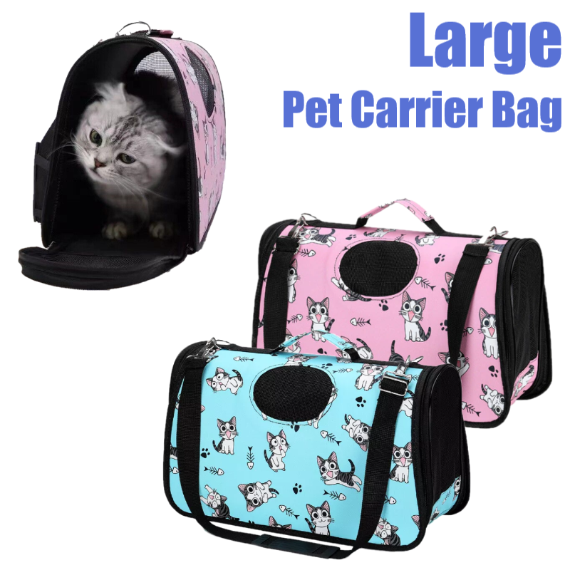 Pet Dog Cat Carrier Bag Soft Sided Comfort Travel Tote Case 