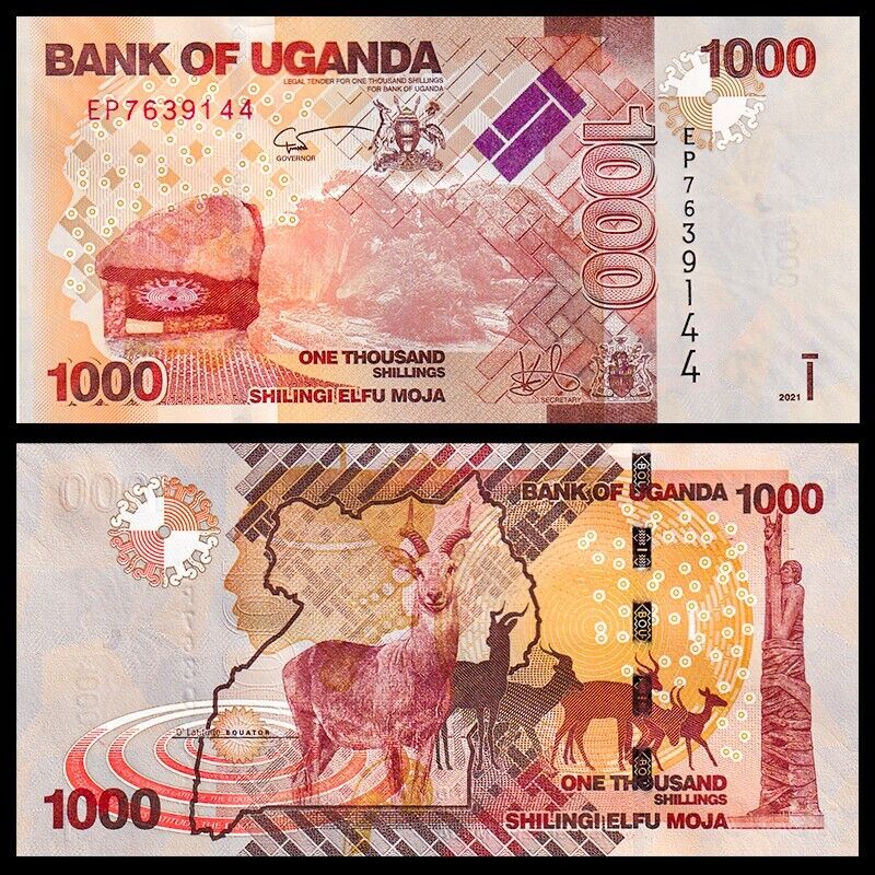 [Africa] Uganda 1000 Shillings, 2021, P-49, Banknotes, UNC