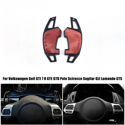 Black Steering wheel Paddle Shifter Lever Extension For VW Golf 7 GTI MK7 Rline