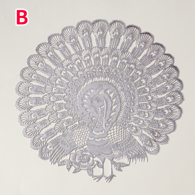 2-pcs-retro-dinner-table-placemat-pvc-hollow-out-coffee-mats-cup-peacock-pattern