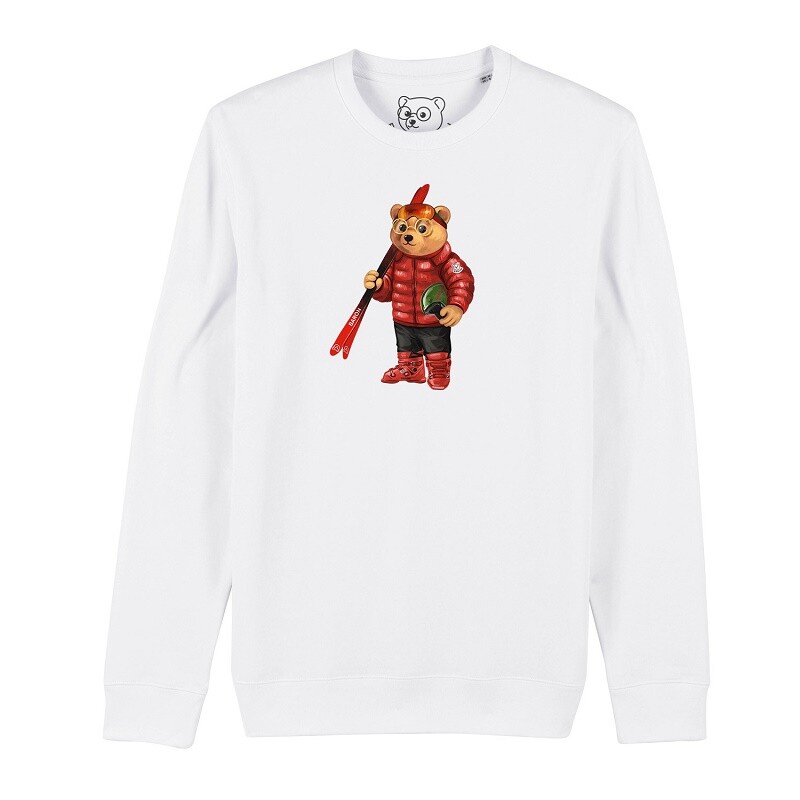 

Толстовка с круглым вырезом Organic Baron Filou Xxix White Unisex Size XL Bear, Белый