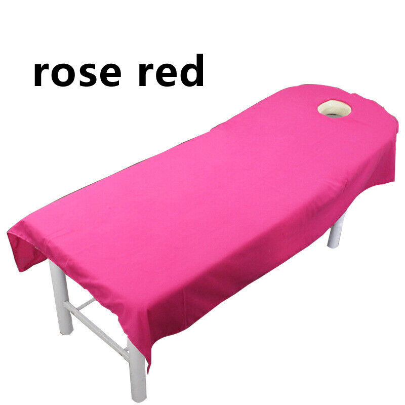 Beauty Massage Spa Bed Table Cover Breath Hole Salon Couch Sheet A