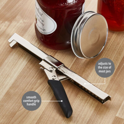 Swing-A-Way Comfort Grip Jar Opener with Comfort Handles - Adjustable 7.5" Red