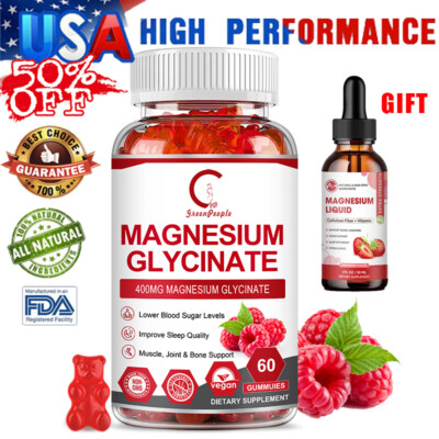 Magnesium Glycinate Capsules 600Mg High Strength Fatigue Bone Health Supplements