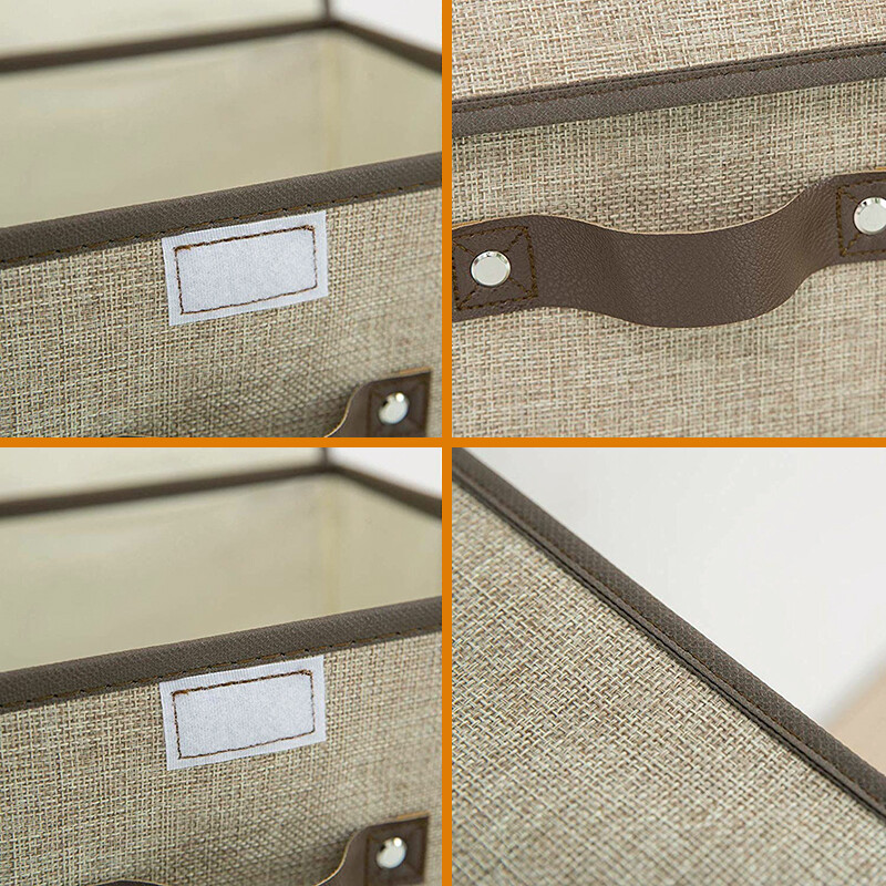 2PCS Aufbewahrungsbox Aufbewahrungs Korb mit Deckel Faltbar für