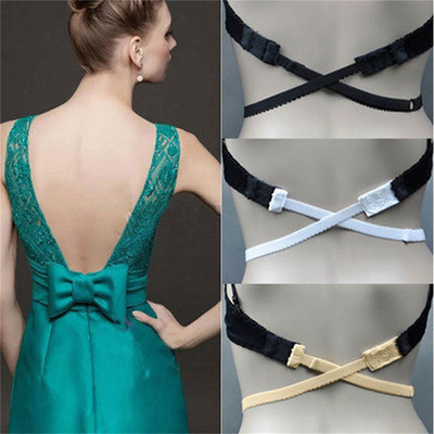 Low Back Backless Bra Strap Adapter Converter Fully Adjustable Extender  Hook ~WR