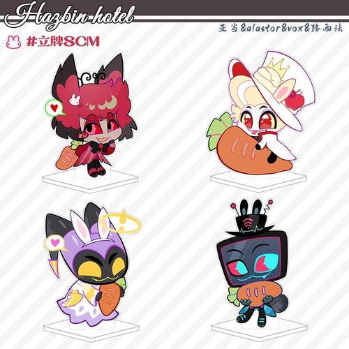 5CM Hazbin Hotel Adam Lucifer Vox Acrylic Stand Figure Model