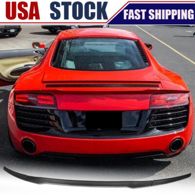 Rear Trunk Spoiler Boot Lid Wing For Audi R8 Coupe 2008-2015 REAL CARBON FIBER 