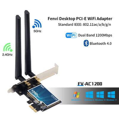PCIE WiFi Card Dual Band 802.11 AC 1200 PCIe Wi-Fi Bluetooth Adapter for Desktop