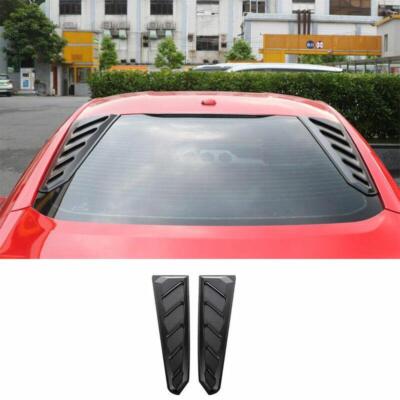 For Ford Mustang 2015-2022 GT Matte Black Tail Rear Window Louver Cover Trim 2PC