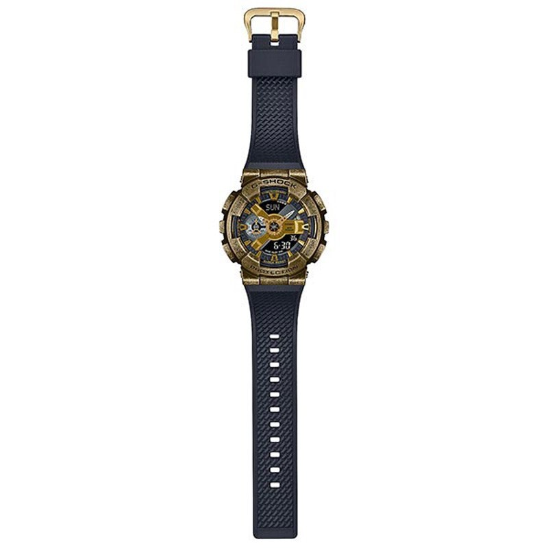 Pre-owned Casio G-shock Gm-110vg-1a9jr Steampunk Metal Case Analog Digital Men Watch