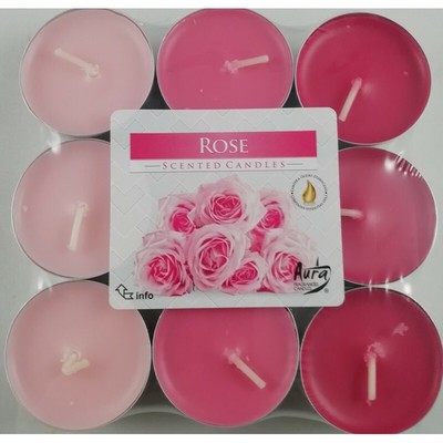 18 Bougies Chauffe-Plat Senteur Rose Parfum d'Ambiance Intérieur