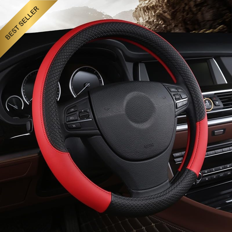 Car Steering Wheel Cover, Universal 15 Inch Breathable Automotive Replacement Pa