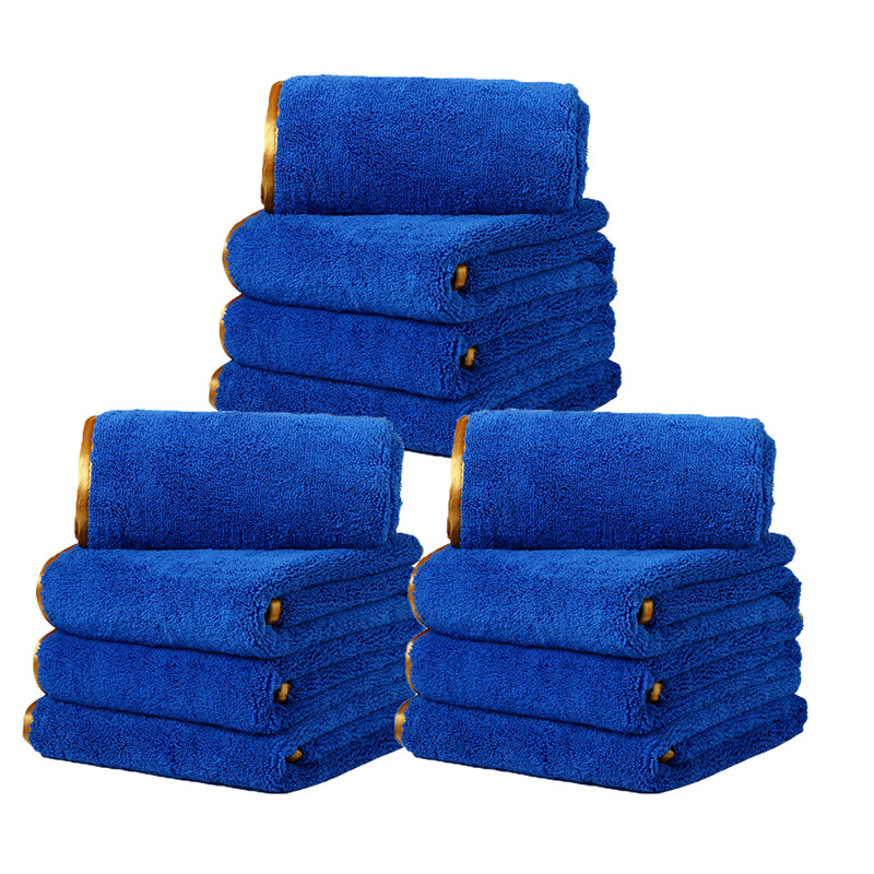 Large Microfiber Car Drying Towels Super Absorbent Scratch Free 16 "x 24" Blue