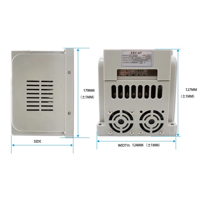 Frequency converter single-phase input and three-phase output 2.2KW220V fan wate