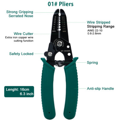 Multi tool Electrician Cable Wire Stripper Cutter Crimper Pliers Crimping Tool