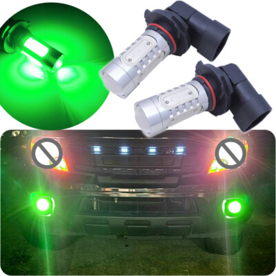 2x Bright Green H10 9145 9140 LED Fog Light Bulbs Car Truck Fog Driving Lamp Kit